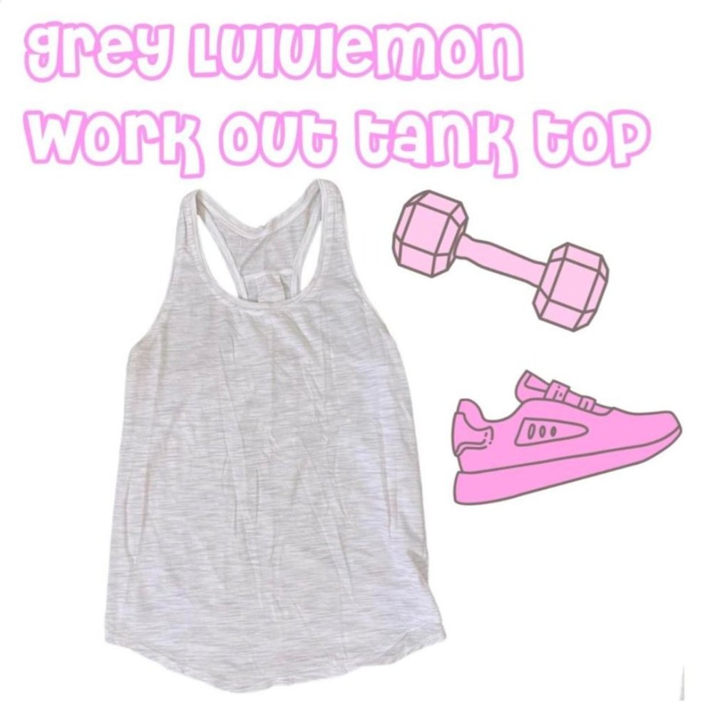 Lululemon white working out tank top